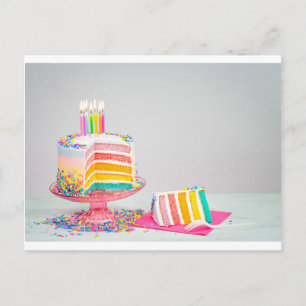 regenboogvanger Birthday Cake Briefkaart