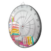 regenboogvanger Birthday Cake Dartbord (Voorkant Rechts)