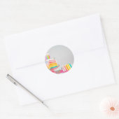 regenboogvanger Birthday Cake Ronde Sticker (Envelop)