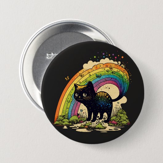 Regenboogvanger Ronde Button 7,6 Cm (Voorkant /achterkant)
