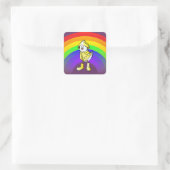 regenboogvanger vierkante sticker (Tas)