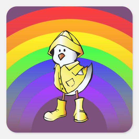 regenboogvanger vierkante sticker (Voorkant)