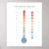 Regenboogvangers Emoties Scale Classroom Decor Poster (Voorkant)