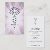 *~* Regenboogvangers Lotus Reiki Healing Energy Visitekaartje (Voorkant / Achterkant)