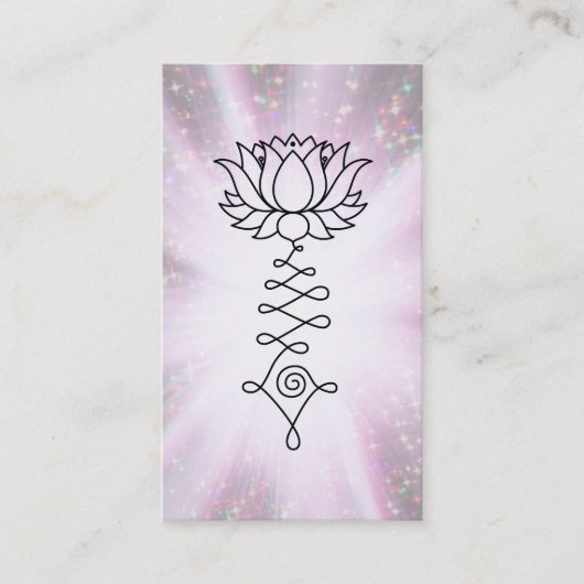 *~* Regenboogvangers Lotus Reiki Healing Energy Visitekaartje (Voorkant)