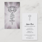 *~* Regenboogvangers Lotus Reiki Healing Energy Visitekaartje (Voorkant / Achterkant)