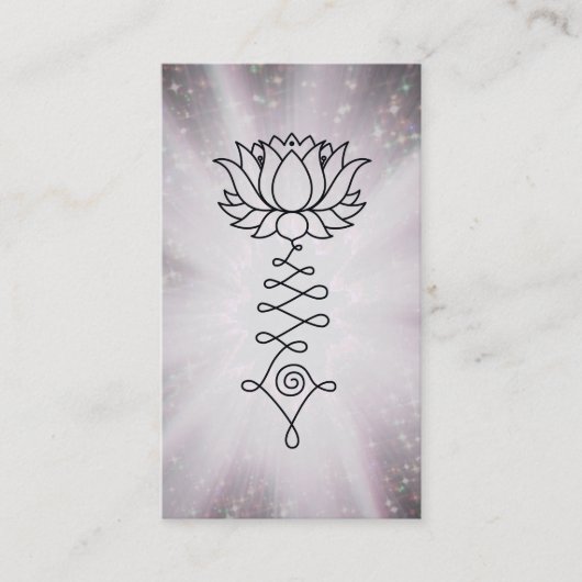 *~* Regenboogvangers Lotus Reiki Healing Energy Visitekaartje (Voorkant)