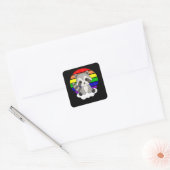 Regenboogvangers voor kinderen vierkante sticker (Envelop)