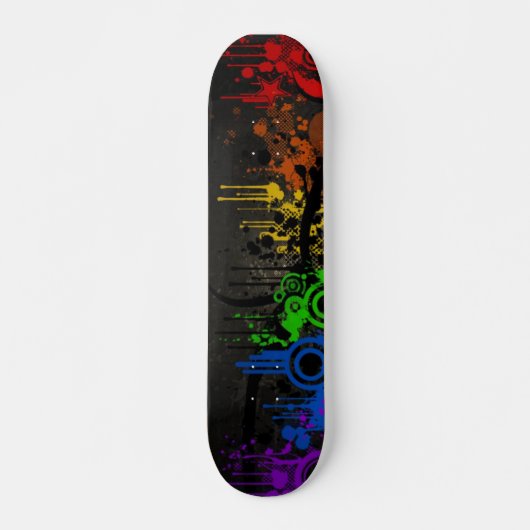 Regenboogvector Skateboard (Voorkant)