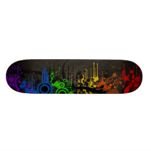 Regenboogvector Skateboard