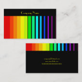 Regenboogvectorstrips, bedrijfsnaam visitekaartje (Voorkant / Achterkant)