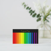 Regenboogvectorstrips, bedrijfsnaam visitekaartje (Staand voorkant)
