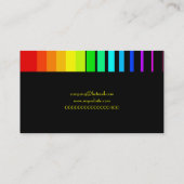 Regenboogvectorstrips, bedrijfsnaam visitekaartje (Achterkant)