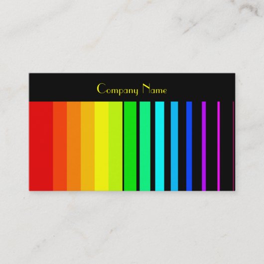 Regenboogvectorstrips, bedrijfsnaam visitekaartje (Voorkant)