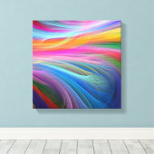 regenboogveer.png canvas afdruk (Insitu (Houten vloer))