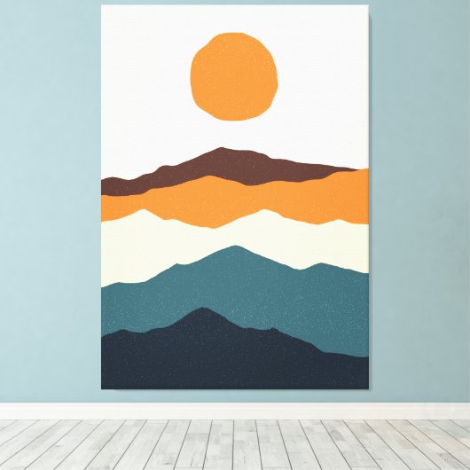 Regenboogveld Canvas Afdruk (Insitu (Houten vloer))