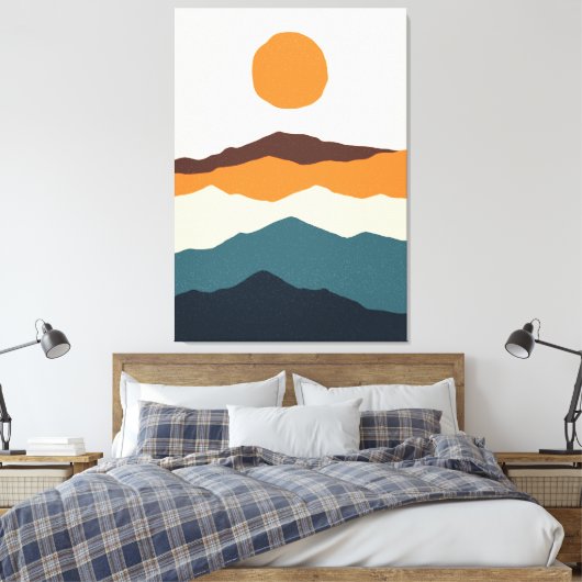 Regenboogveld Canvas Afdruk (Insitu (Slaapkamer))