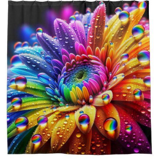 Regenboogventiel Douchegordijn (Voorkant)