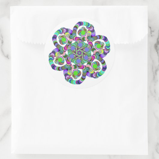 Regenboogventiel Ronde Sticker (Tas)