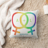 RegenboogVenussymbolen | Lesbische bruiloft Kussen (Deken)