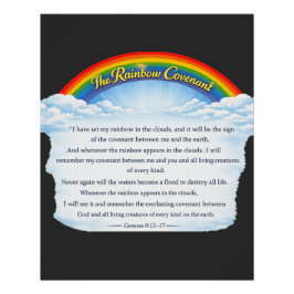 Regenboogverbond Boven Wolken Perfect Poster