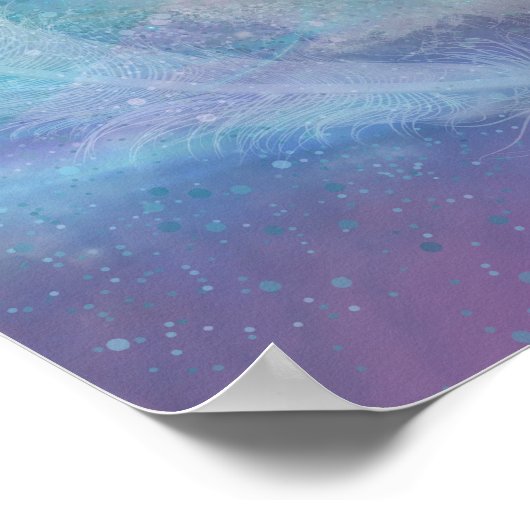 Regenboogveren en de maan poster (Hoek)