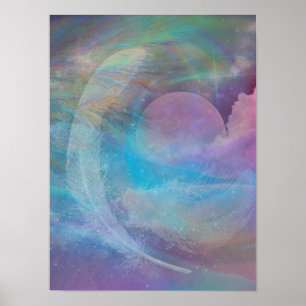 Regenboogveren en de maan poster