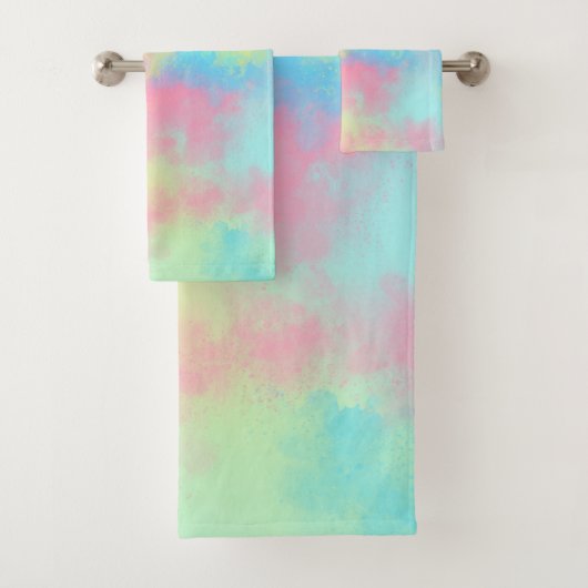 Regenboogverf Bad Handdoek (Insitu)