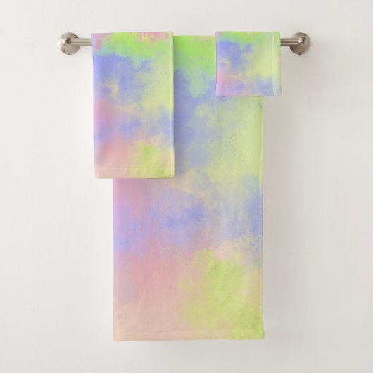 Regenboogverf Bad Handdoek (Insitu)