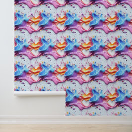 Regenboogverf Behang