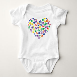 Regenboogverf Drukt Baby-buikpak Romper