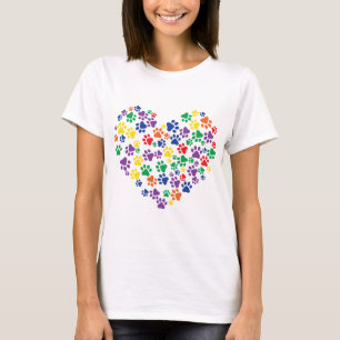 Regenboogverf drukt T-shirt