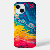 Regenboogverf Giet Abstracte Vloeibare Schattigee Case-Mate iPhone Case (Achterkant)