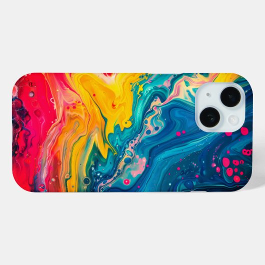 Regenboogverf Giet Abstracte Vloeibare Schattigee Case-Mate iPhone Case (Achterkant (horizontaal))