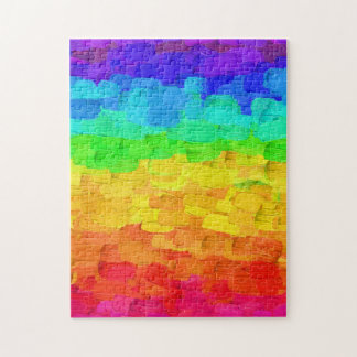 Regenboogverf Legpuzzel