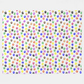 Regenboogverf Patroonflankerend flenje Fleece Deken (Voorkant (Horizontaal))