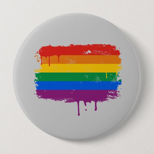 Regenboogverf Ronde Button 4,0 Cm (Voorkant)