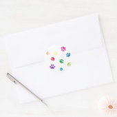 Regenboogverf Ronde Sticker (Envelop)