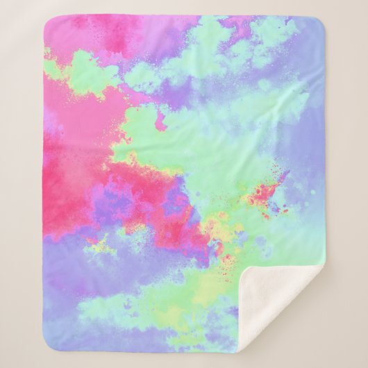 Regenboogverf Sherpa Deken (Voorkant)