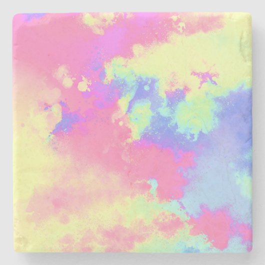 Regenboogverf Stenen Onderzetter (Voorkant)