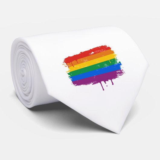 Regenboogverf Stropdas (Opgerold)