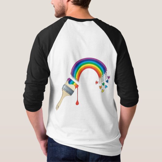 Regenboogverf T-shirt (Achterkant)