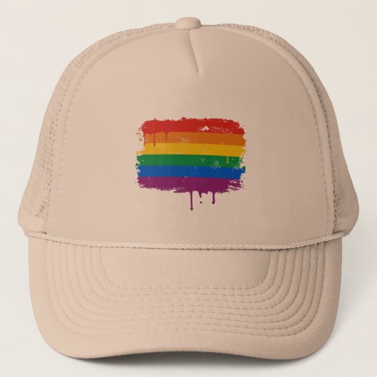 Regenboogverf Trucker Pet (Voorkant)