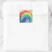 Regenboogverf Vierkante Sticker (Tas)