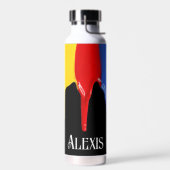 Regenboogverfkleppen Waterfles (Links)