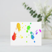 Regenboogverfsplaat Briefkaart (Staand voorkant)