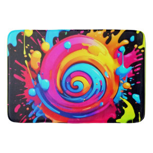 regenboogverfsplash badmat