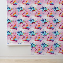 regenboogverfsplash behang