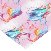 regenboogverfsplash korte tafelloper (Hoek)