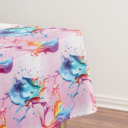 regenboogverfsplash tafelkleed (Voorbeeld)